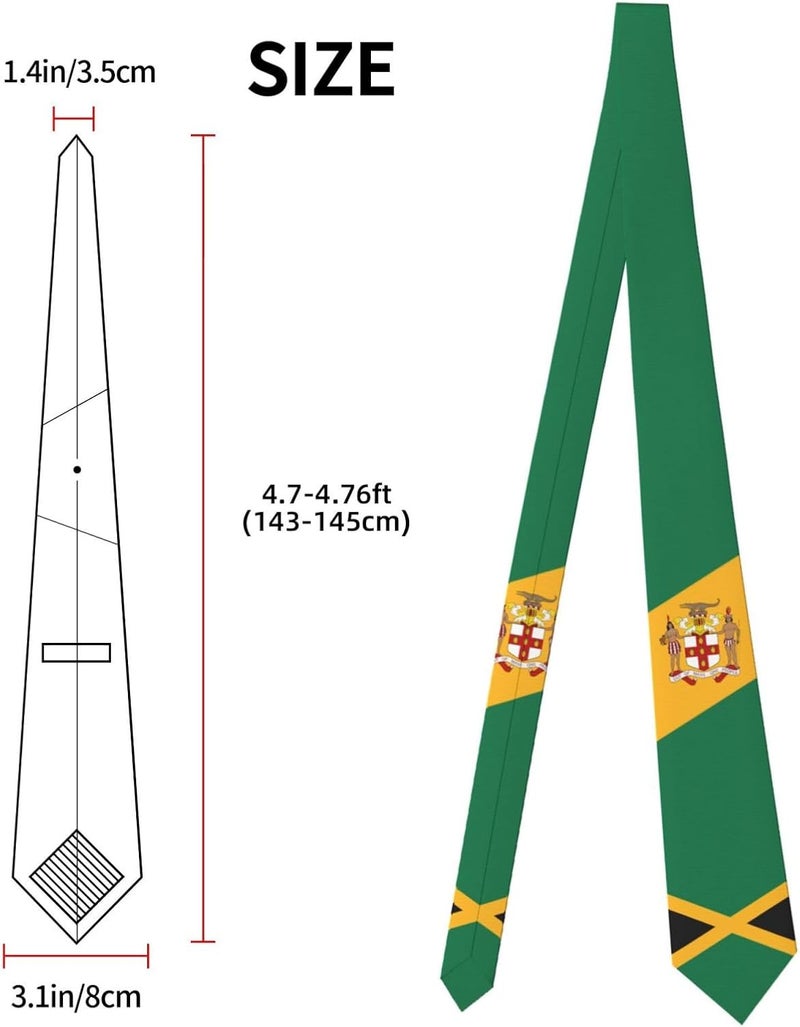 AKMCBSH National Flags Tie Comfortable Soft Novelty Necktie Unisex for Weddings Party Birthday Gift - Image 3